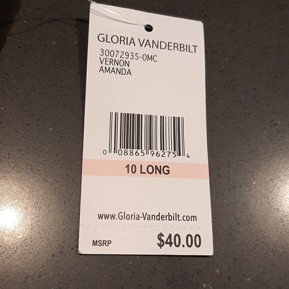 Gloria Vanderbilt "Amanda" sz 10 long jeans NWT tapered legs, classic rise - Picture 7 of 15